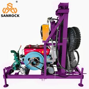 Trailer Mounted Water Well Drilling Rig Rotate Speed 60r/min Hydraulic Portable Water Well Drilling Machine