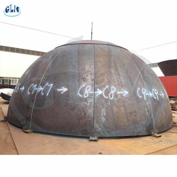 tampão de extremidade principal Hemispherical da embarcação de pressão do aço carbono do titânio de 300mm AISI