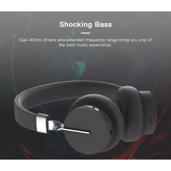 ROHS Super Bass Wireless Headphones , ABS HIFI Gaming Headset With Microphone