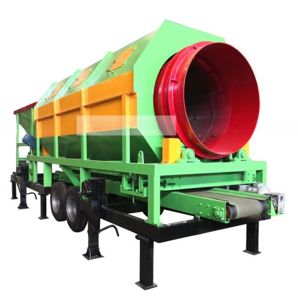Mobile Compost Equipment Rotary Drum Filter Screen for 30-150 Tons per Hour Capacity