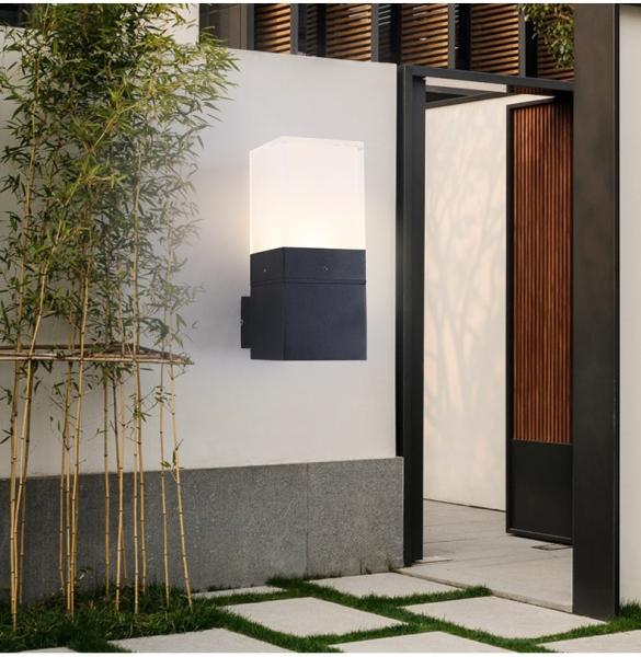 Square Outdoor Wall Light Villa Exterior Wall Courtyard Single Head decoration Light Balcony Modern Wall lamp
