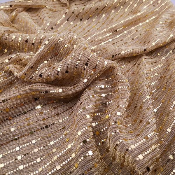 связанный 145gsm материал платья вечера ткани 145cm Sequin яркого блеска металлический