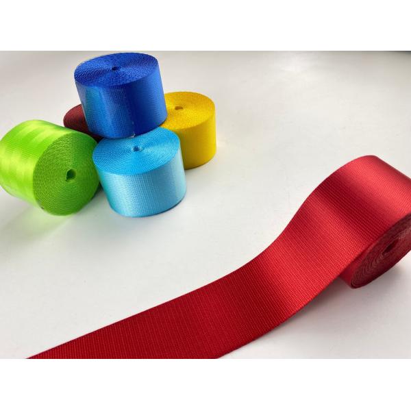 CCC Certificate Seat Belt Webbing with 3500mm Rolling Capacity and Colorful Polyester for Auto Spare Parts