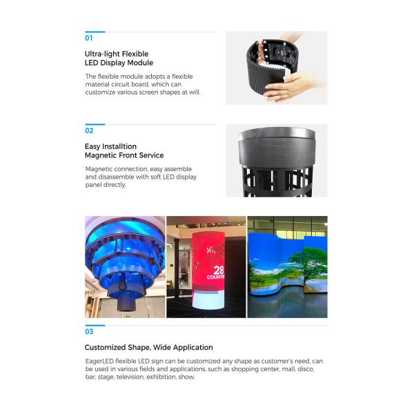 Advertising Flexible Super Bright Led Display 320x160mm Panels