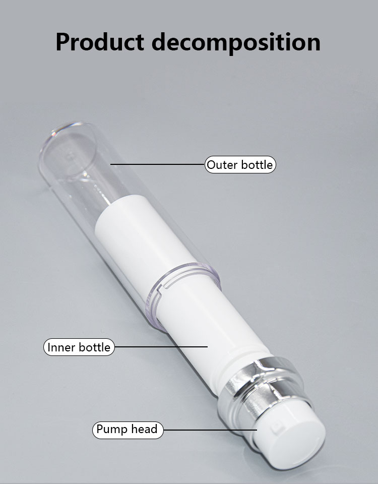 Бутылка 15ml 30ml 50ml левого насоса обработки замка безвоздушного круглая