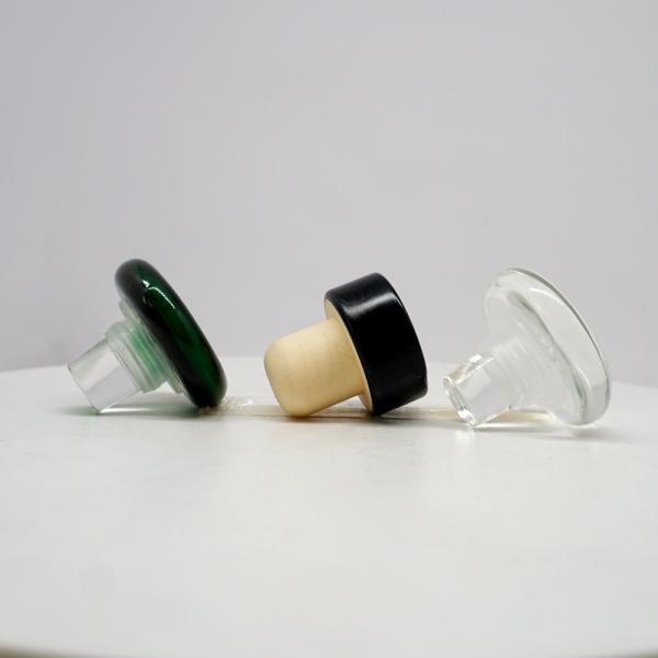Custom Logo Crystal Glass Cork Stopper for Vodka Tequila Whisky Bottle Provided Freely