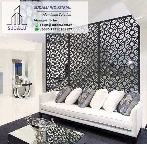 SUDALU Customized  Aluminum Laser Cut Panel Interior Living Room Partition Decoration Metal Panel