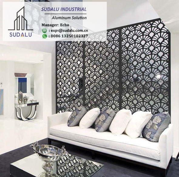 SUDALU RAL Outdoor Laser Cut Decoration Aluminum Sheet Metal CNC Laser Cut Perforated Panel