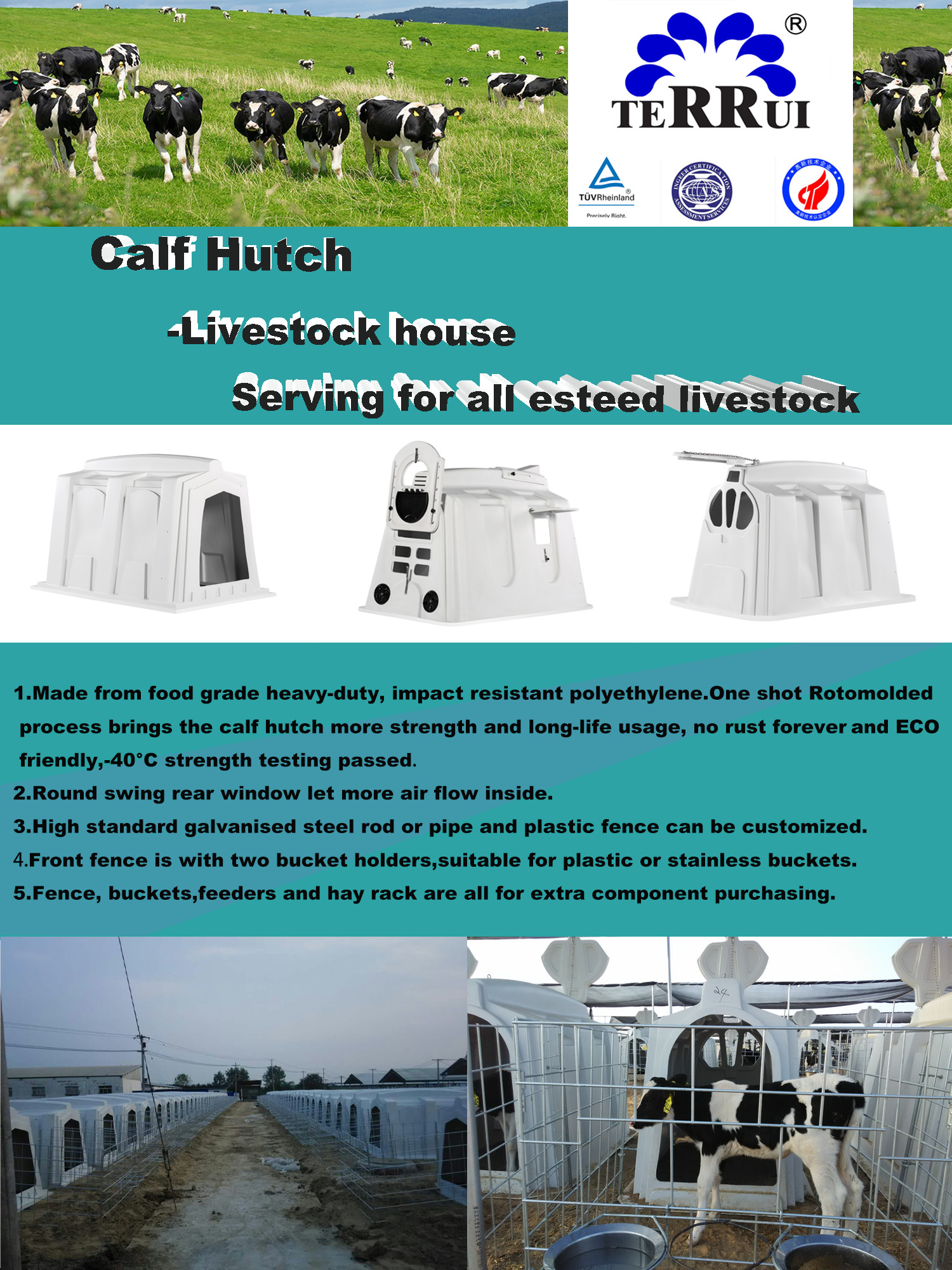 NTG103 Hutches икры молокозавода держателей L78in фронта 2
