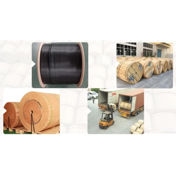 24~144 Core Fiber Optic Outdoor Cable With Armoured Metallic Strength Member