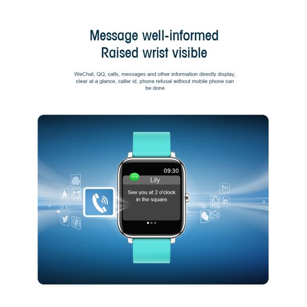 Люди и женщины дозора самого нового дизайна умные 8 языков касаются воде сна IP67 кислорода крови тарифа сердца фитнеса спорт экрана