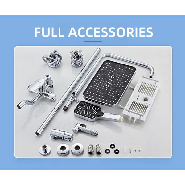 Height Adjustable Copper Shower Head Set