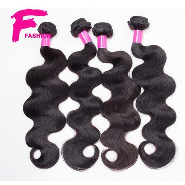 3 Bundles Brazilian Virgin Hair Weft Body Wave With Closure 7A Human Hair Bundles Weave