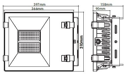 150W Flood Lights CREE XP-G LEDs,LED Tunnel Lamp IP65