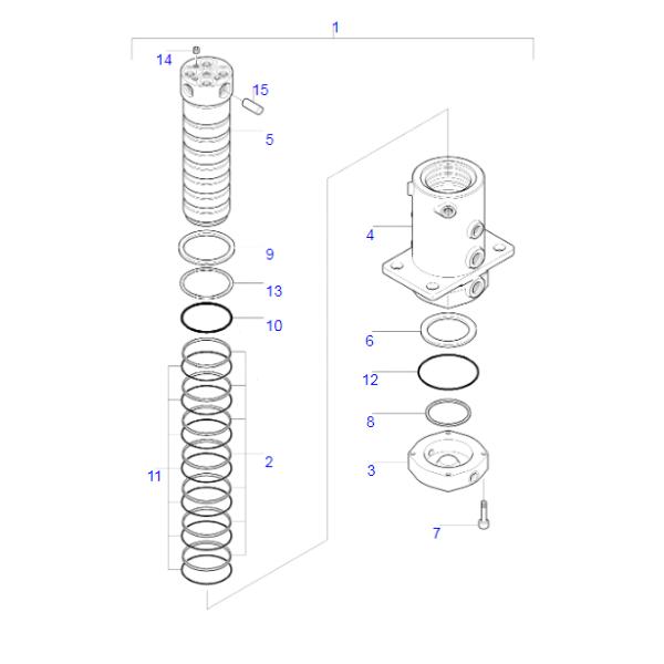 07309-0KT 073090KT Center Joint Seal Kit Doosan Swivel Joint Seal Repair Kit For SOLAR035