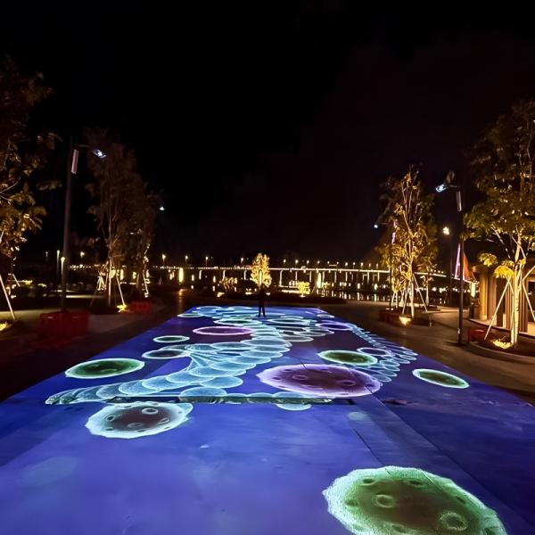 Outdoor Night Projection Interactive Floor Game Projector System For Hotel