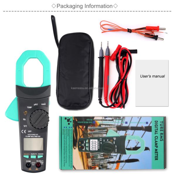 903 Clamp Meter 6000 Counts Auto Rnage Multimeter AC DC Voltage Tester Continuity Buzzer 1000v Multimeters