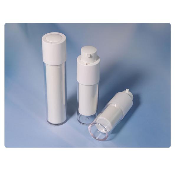 15 ml 30 ml 50 ml Bouteille blanche sans air Crème cosmétique Bouteille en plastique pour emballage de soins de la peau