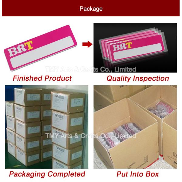 Wholesale Custom Design Logo White Reusable Magnetic Plastic Name Tag Badge