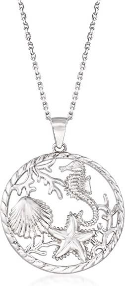 Lady tree 925 Sterling Silver Stingray Necklace Manta Ray Turtle Dolphin Charm