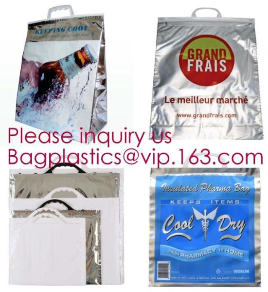 reflective Thermal Plastic handle portable aluminum epe foam Insulation bag cool bag,aluminum film lunch Thermal food pi