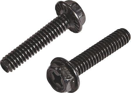 Black Oxide Flange Head Bolt , Hex Washer Bolt For Industry Furniture Machine