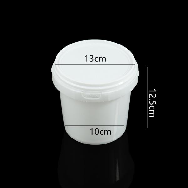Airtight Clear Plastic Bucket With Lid, Ice Buckets For Parties, Reusable Ice Cream Cup With Handle, Food Storage Container, Food Grade Freezer And Microwave Safe For Sauce, Soup