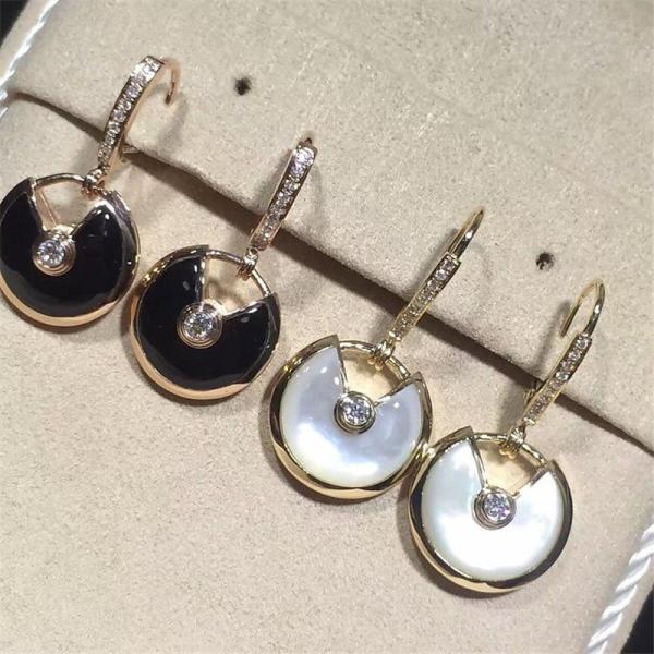 C Amulette errings 18k gold  white gold yellow gold rose gold diamond earring  Jewelry factory in Shenzhen, China
