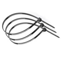 SS Barb Nylon Cable Tie 50 Lbs 8 Inch Black Tie Wrap 100 pcs/Bag