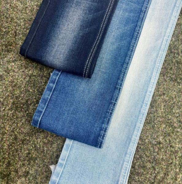 Woven 11.7oz 67/70'' Cotton Spandex Polyester Denim Fabric Yarn Count 7 8*12/20 75/40