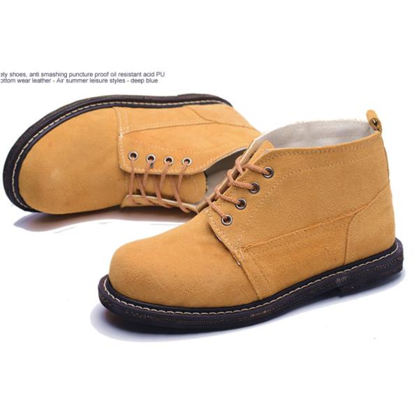 Высокие ботинки Мартин верхней части с безопасностью замши автошины нижней Анти--ломая стальной Toed кожаной сваривая