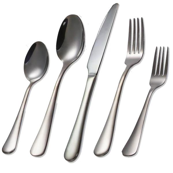 Forquilha de aço inoxidável da faca 304 e grupo da colher para o jantar excelente