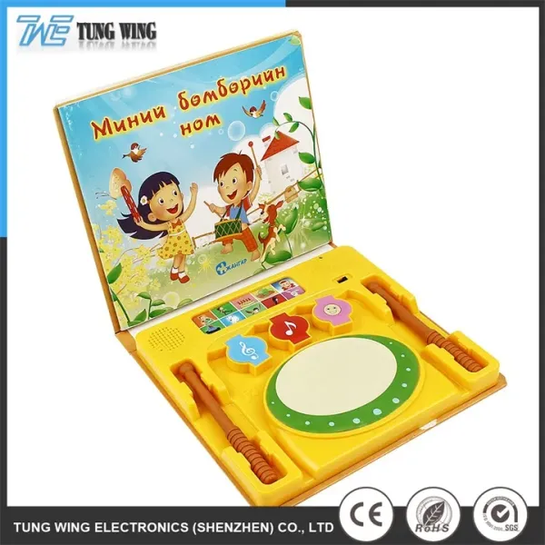 Customized Size ABS Material Musical Button Picture Book CE Certified Educational Toy Talking Book