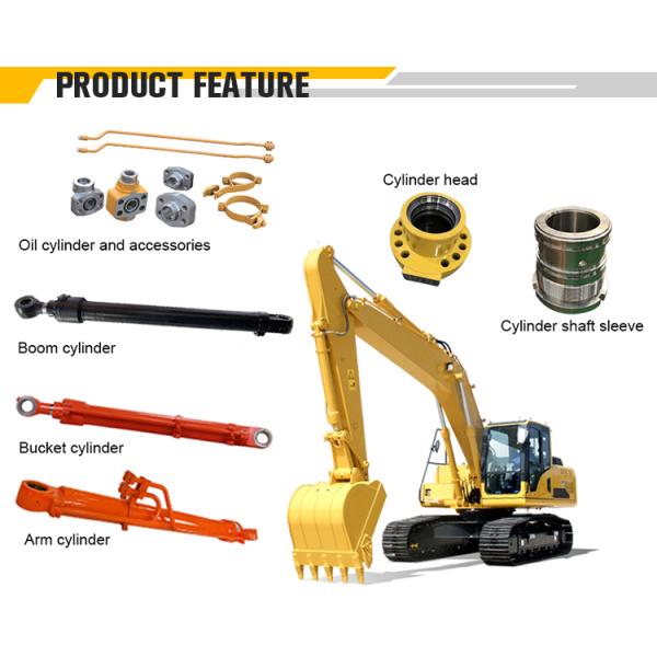 Excavadora de doble acción cilindros hidráulicos de montaje brazo Boom Bucket Stick