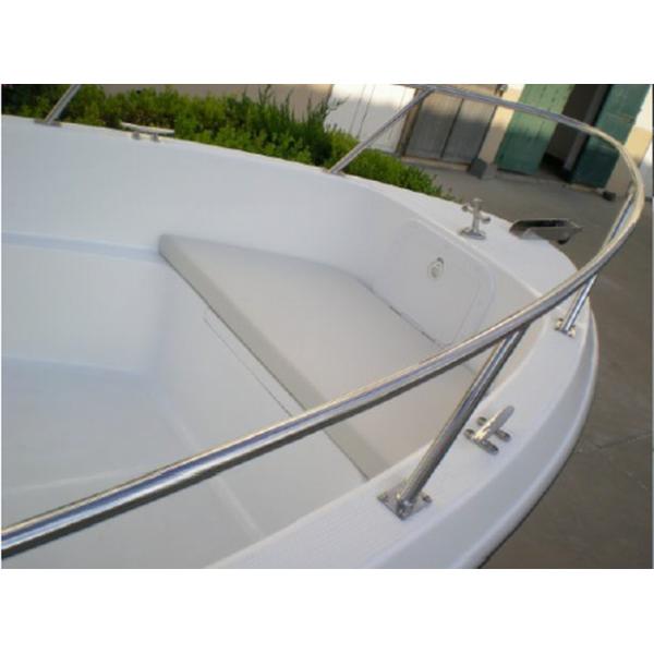 Deep Sea Fishing Boats Move Smoothly , 5m Long 4 Man Pontoon Boat For Fishing Fields