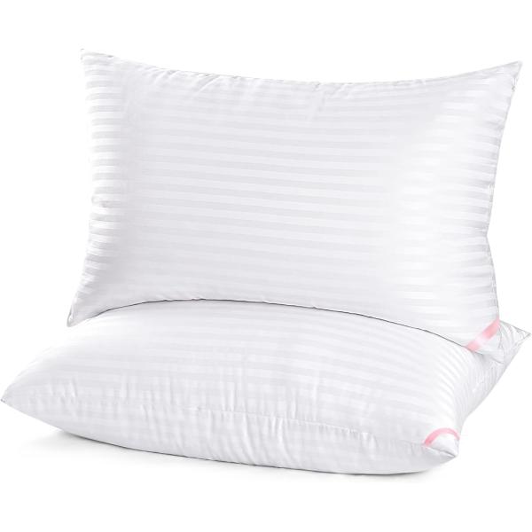 Queen Size Memory Foam Bed Pillows for Side and Back Sleepers 2 Pack Super Soft Pillows