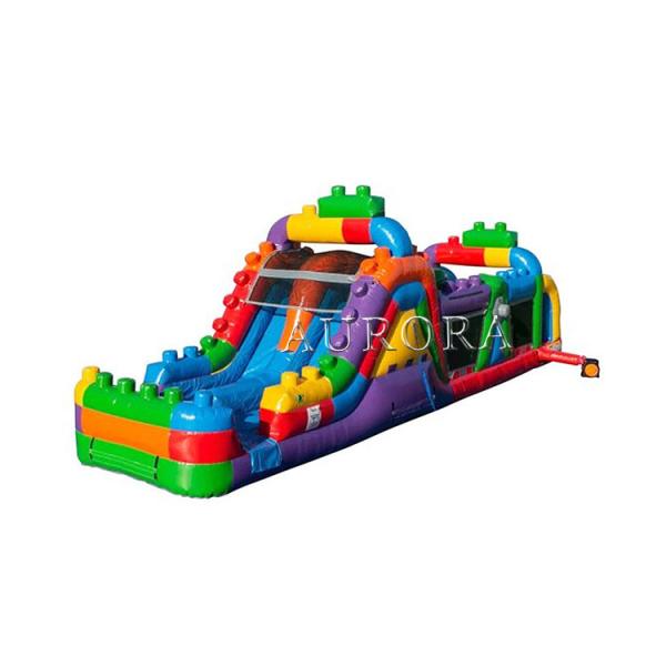 Giant Inflatable Water Slide For Adult Popular New Building Blocks Bounce House
