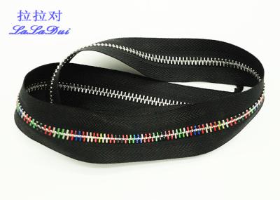 Auto Lock Slider Metal Zipper By The Yard ,  Close End Long Metal Zipper For Handbags
