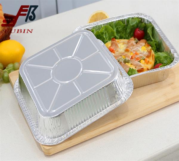 Inflight Square Foil Trays OEM Aluminium Takeaway Boxes