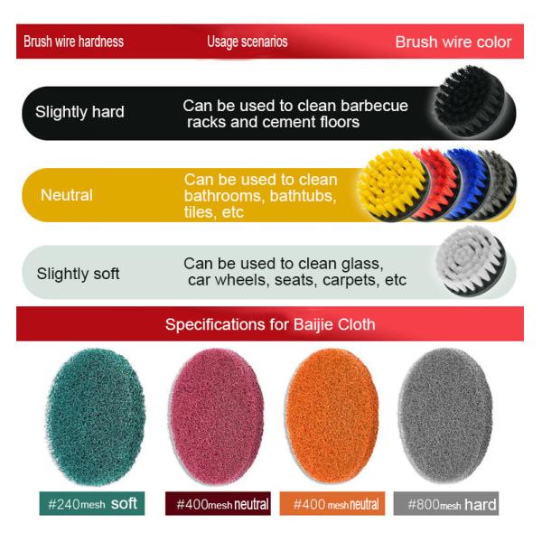 9 шт. Уборщик колес для автомобилей Сверло с силовой очисткой