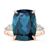 Zircão azul Ring Size de Tanzanite Birthstone do ouro amarelo da platina das mulheres do LC da loja 8 presentes