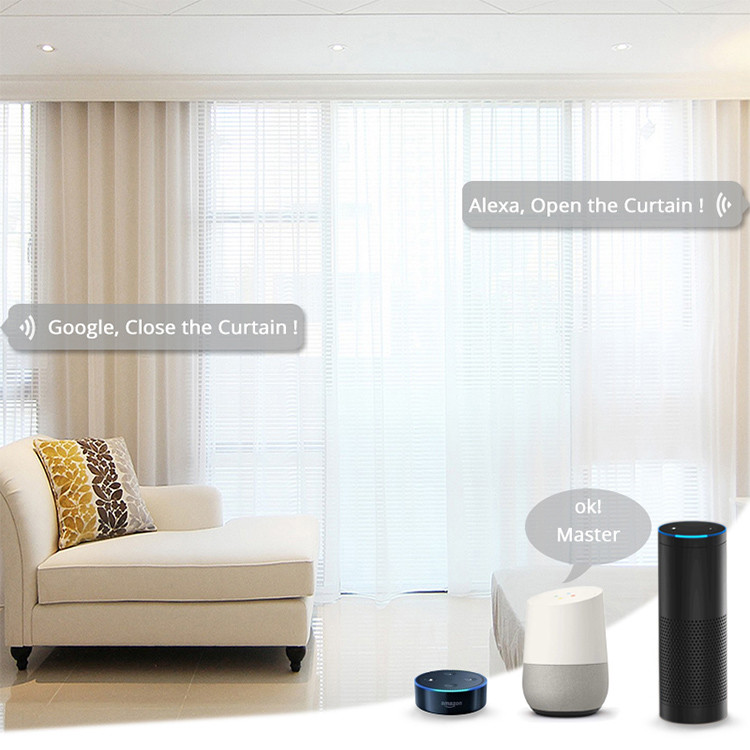 Мотор занавеса Alexa ретро дистанционного управления умный с DIY отслеживает умный домашний консервооткрыватель занавеса