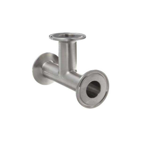 Polished 316 Stainless Steel Sanitary Pipe Fittings Tri Clamp Tee Equal / Reducing