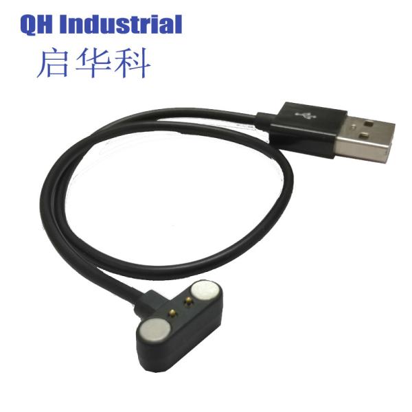 2Pin T Shape Water proof LED Strip Smart Watch Smartphone Smart band Cellphone Magnetic Pogo Pin Cable Connector