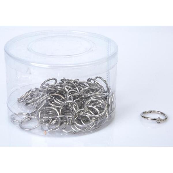 Metal nickel 25mm(1)loose leaf ring book binding ring hinged snap ring in PVC tube