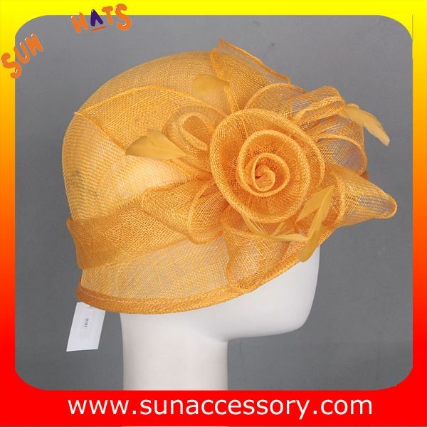 New design elegant cloche sinamay Church hats for girls ,Summer fancy trendy for ladies