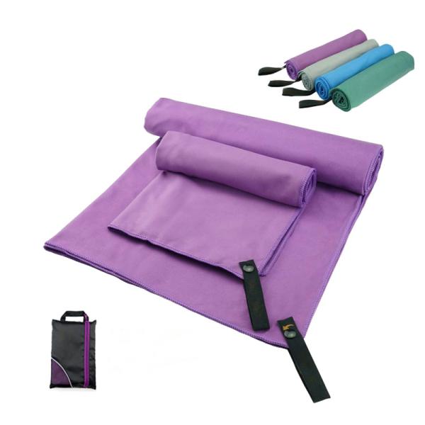 toalha de ginástica portátil de microfibra bordada seca rápida