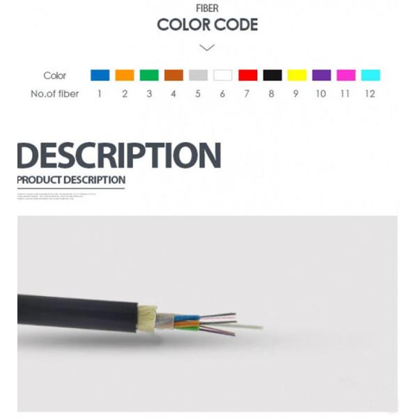 Overhead Non Metallic ADSS Fiber Optic Cable 4-288 Core