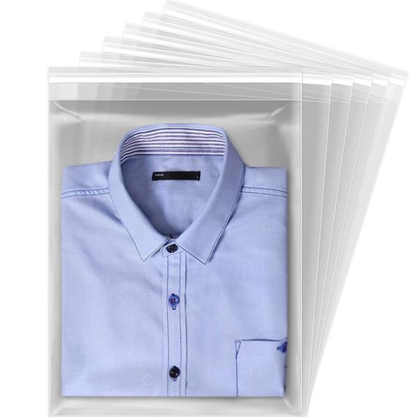 2mils Resealable Clear Self Adhesive Bags OPP Poly For Clothing