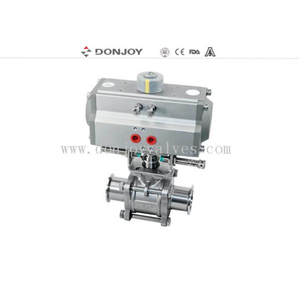 Шариковый клапан пути DN25 напитка 2 BPE SS316L пневматический